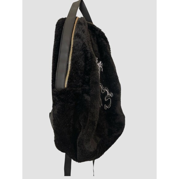 Melanie Martinez Portals Embroidered Fuzzy Backpack Adjustable Straps Gold Zip - Picture 3 of 6